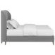 Dante Slate Performance Fabric Queen Upholstered Wide Channel Panel Bed