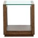 Cavalier Cinnamon Rectangular Glass Top End Table