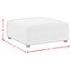 Frida Beige Upholstered Outdoor Square Modular Ottoman