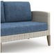 Carezza Dark Blue and Natural Upholstered 5 Piece Conversation Set