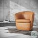 Sienna Vintage Caramel Leather Swivel Club Chair