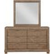 Montana Sand 6 Drawer Dresser and Mirror