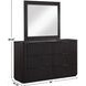 Henry Espresso 6 Drawer Dresser and Rectangular Mirror