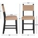 Aubrey Black and Beige Counter Height Chair Set of 2