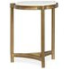 Cassidy Aged Brass and Volakas Classic Round Marble Top Accent Table