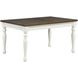 Joanna Brown and Cream 42" Rectangular Kids Dining Table