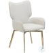 Zelda Beige Swivel Arm Chair Set of 2