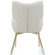 Zelda Beige Swivel Arm Chair Set of 2