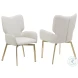 Zelda Beige Swivel Arm Chair Set of 2