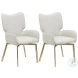 Zelda Beige Swivel Arm Chair Set of 2