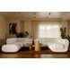 Zenith Cream Upcycled Fabric Modular U-Sectional with RAF Chair