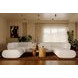 Zenith Cream Upcycled Fabric Modular U-Sectional