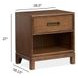 Ridgefield Russet 1 Drawer Open Nightstand with USB Charging