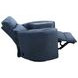 Radius Vintage Navy Leather Swivel Glider Power Recliner with USB Charging