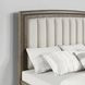 Sonoma Gray Upholstered Queen Panel Bed with 2 Front Storage Drawers