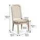 Arch Salvage Mills Beige Upholstered Dining Side Chair Set of 2
