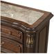 Bella Notte Mahogany Brown 9 Drawer Marble Top Dresser