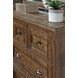 Bay Creek Toasted Nutmeg 7 Drawer Dresser with Rectangular Mirror