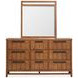 Everpine Honey Wheat 9 Drawer Dresser with Rectangular Mirror