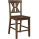 Auburn Dark Brown 24" Slat Back Counter Height Stool Set of 2