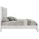 Stardust White California King Upholstered Panel Bed with LED