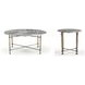 Artifacts Gray and Bronze Round Marble Top Roberti Occassional Table Set
