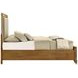 Talcott Warm Honey Brown Upholstered Storage Platform Bedroom Set with LED