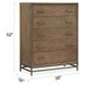 Fernholt Belgian Wheat and Coffee Bean 5 Drawer Chest