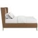 Edwin Suede King Upholstered Wing Shelter Bed