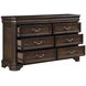 Lyndhurst Walnut and Beige Upholstered Storage Sleigh Bedroom Set