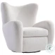Silvi White Swivel Chair