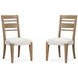 Plum Creek Gray Upholstered Ladder Back Side Chair Set of 2
