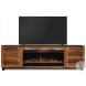 Graceland Black with Bourbon 86" TV Stand With Fireplace