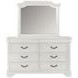 Lyndhurst Vintage White Rectangular Dresser Mirror