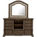 Durango Willadeene Brown 9 Drawer Dresser with Arched Mirror