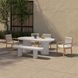 Rocca Cream Outdoor Dining Bench