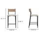 Foley White Performance Fabric Upholstered Counter Height Stool