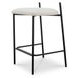 Foley White Performance Fabric Upholstered Counter Height Stool