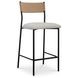 Foley White Performance Fabric Upholstered Counter Height Stool