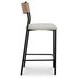 Foley White Performance Fabric Upholstered Counter Height Stool