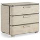Corinne Beige 3 Drawer Nightstand with USB Port