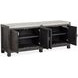 Plum Creek Ravenwood Black and White 70" Marble Top TV Stand