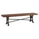 Blayne Natural Walnut and Antique Zinc 90" Dining Bench with Live Edge