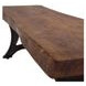Blayne Natural Walnut and Antique Zinc 90" Dining Bench with Live Edge