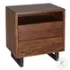 Glenwood Walnut And Antique Zinc Nightstand
