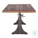 Welles Weathered Russet 84" Adjustable Height Dining Table