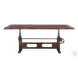 Welles Weathered Russet 84" Adjustable Height Dining Table