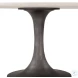 Palm Desert White and Steel Round Dining Table