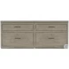 Blue Ridge Soft Smoked Gray 72" Credenza with Two Lateral File Cabinet
