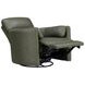 Radius Lyric Sage Leather Swivel Glider Power Recliner with USB Charging
